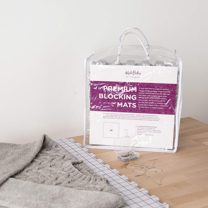 KnitPicks Knit Picks Blocking Mats for Knitting and Crochet, Pack of 9 Textured Blocking Boards - Image 3